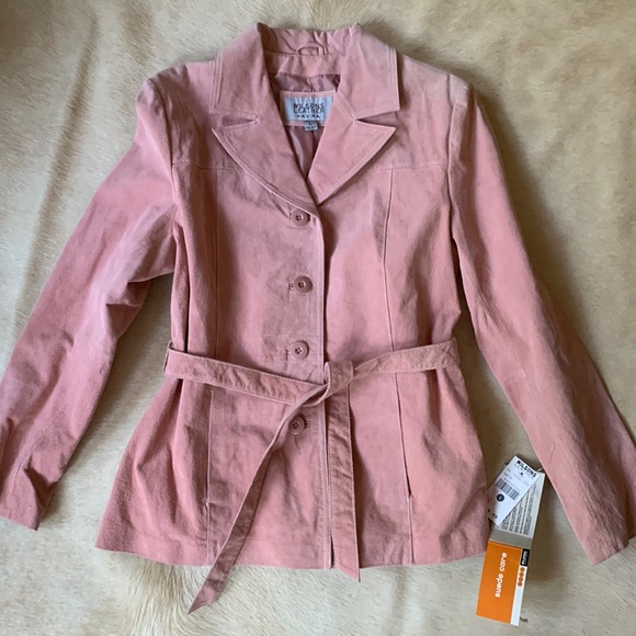 Wilsons Leather Jackets & Blazers - NEW Women’s PINK Genuine LEATHER SIUEDE Jacket Coat